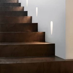 Image of LED 1 Light Indoor Trimless Recessed Marker Wall Light White