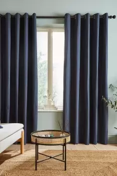 Image of 'Yarn Dyed' Cotton Chambray Curtains