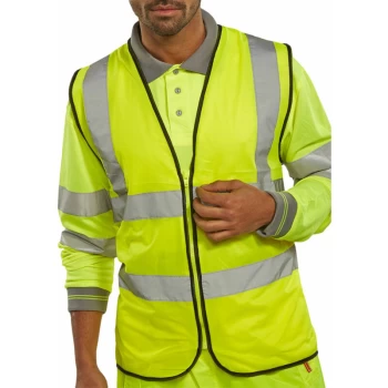 Image of WCENG SAT YELLOWLOW ZIP FASTEN L - Hi Vis - Beeswift