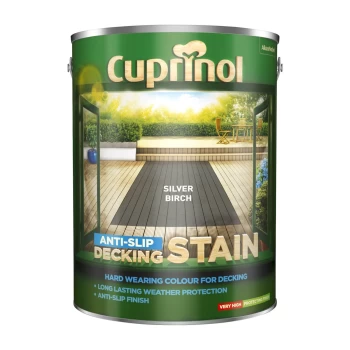 image of Cuprinol Anti Slip Decking Stain - Silver Birch - 5L