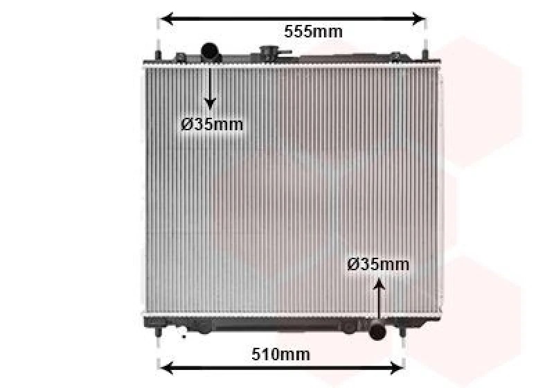 Image of VAN WEZEL Engine radiator VAN WEZEL 32002109