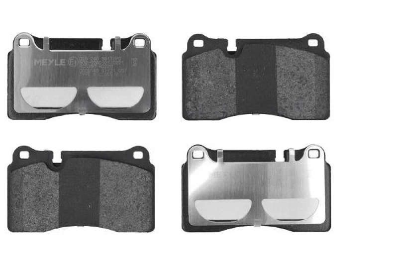 Image of MEYLE 025 240 9817/PD Brake pad set Front Axle, prepared for wear warning indicator, MEYLE-PD Quality, with anti-squeak plate Brake Pad Set,disc brak