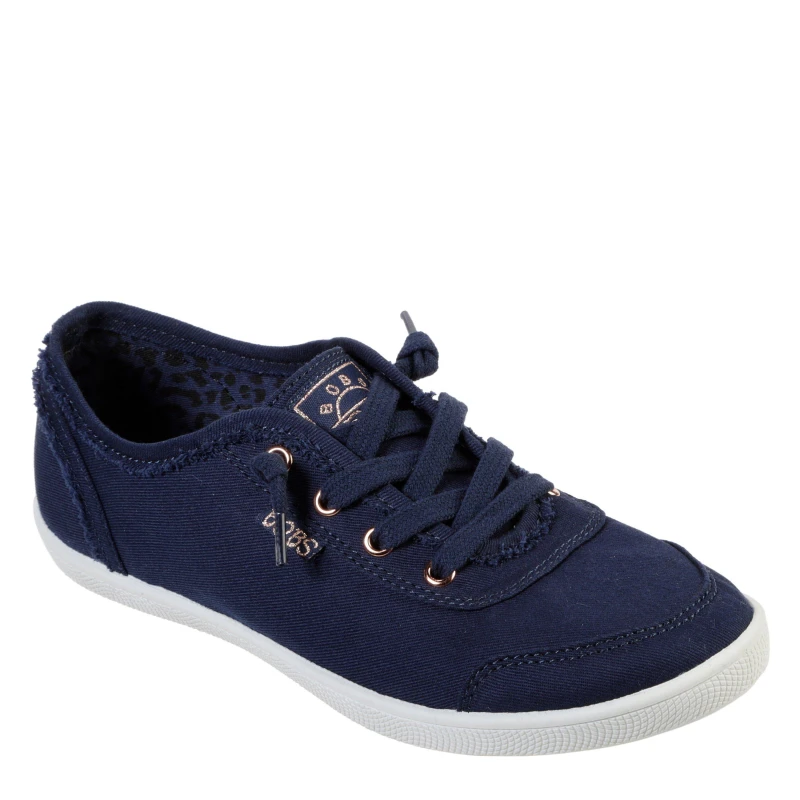 Image of Skechers Bobs B Cute Canvas Trainers Womens - Blue Blue 5.5
