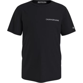 Image of Calvin Klein Chest Logo T Shirt - Black BEH