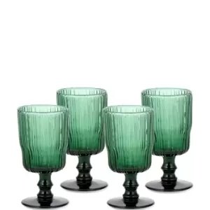 image of Nkuku Fali Wine Glass - Teal - Set of 4