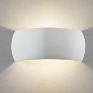 Image of 1 Light Indoor Wall Light White Ceramic Plaster, E27