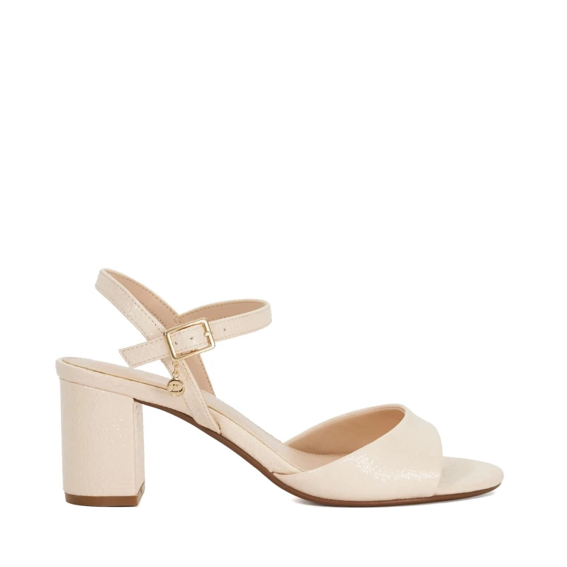 Image of Dune London Womens Maizel Medium Block Court Shoes Ecru female 4 (37)