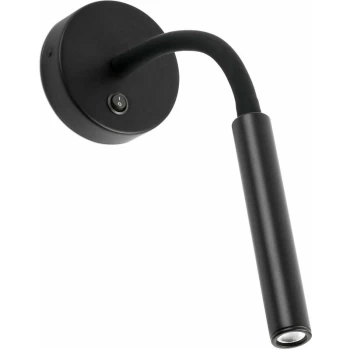 Image of Faro Kale - LED Indoor Wall Light Reading Lamp Black