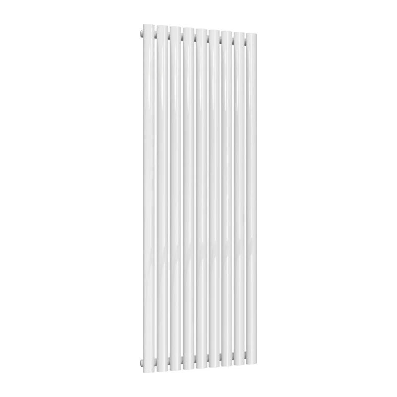 Image of Bathroom Kingdom Neva White Single Oval Vertical Radiator 1500x531 White Unisex