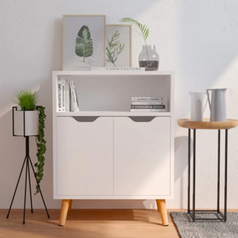 Image of VIDAXL Sideboard White 60x30x72cm Engineered Wood Vidaxl 8720286344200