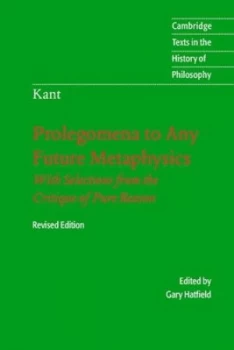 Image of Prolegomena to Any Future Metaphysics by Immanuel Kant Paperback