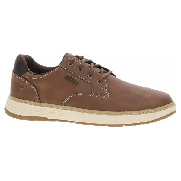 Image of Skechers Mens Garlan Pryor Waterproof Vegan Leather Shoes - UK 9 Brown male PS4285BRN9