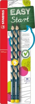 Image of Stabilo EASYgraph HB Pencil Left petrol blister of 2