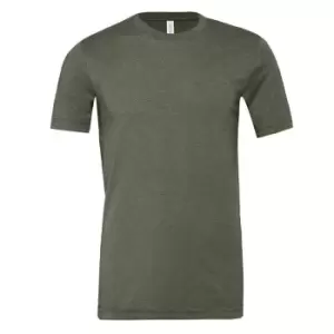 Image of Bella + Canvas Adults Unisex Heather CVC T-Shirt (L) (Military Green)