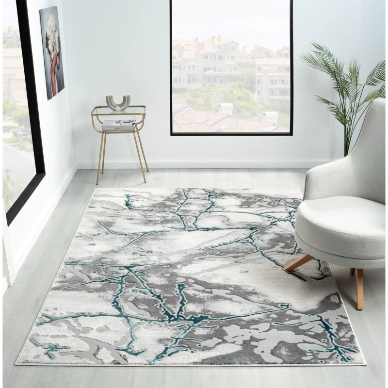 Image of The Linen Consultancy The Linen Consultancy TLC 5 Star Hotel Concept Bianco Rug Cream / Green Size: 120cm x 170cm Cream 120cm x 170cm Unisex 5055597