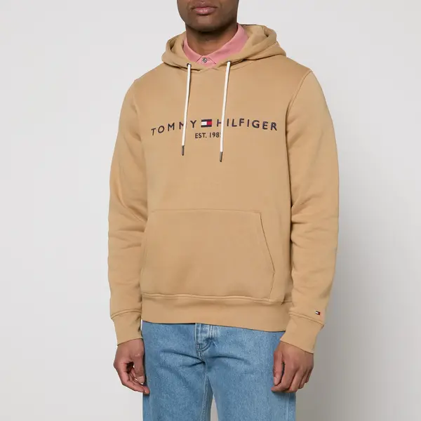 Image of Tommy Hilfiger Tommy Logo Cotton-Blend Jersey Hoodie - XXL