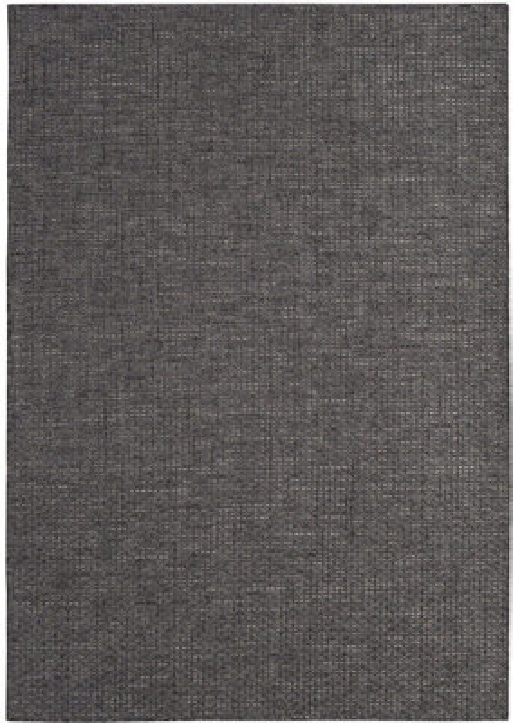 Image of The Rugs Magic Collection Indoor Outdoor Patio Garden Rug Dark Grey Solid Design Weatherproof Jet Washable 3610Dg