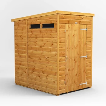 Image of 4x6 Power Pent Security Shed - Brown