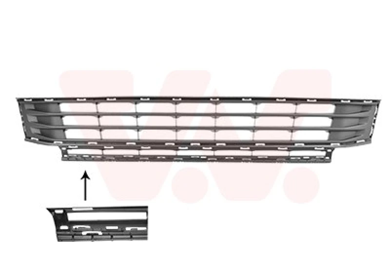 Image of VAN WEZEL Bumper grill VAN WEZEL 5819599