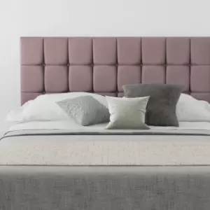 Image of Sinatra Upholstered Headboard, Plush Velvet, Blush - Headboard 60cm Size Superking (180x200)