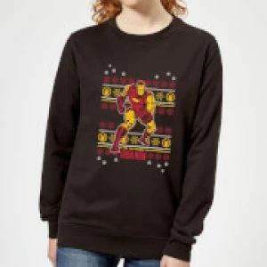 Image of Marvel Iron Man Womens Christmas Sweatshirt - Black - 5XL