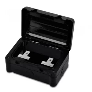 Image of Double IP66 Outdoor Socket in Black