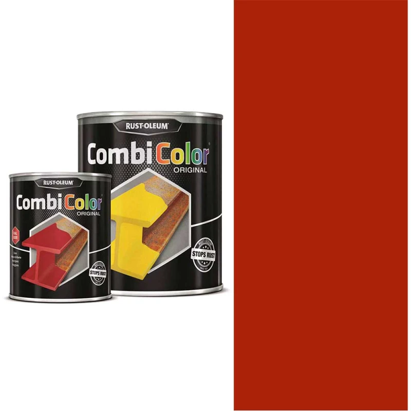 Image of Rust Oleum CombiColor Metal Protection Paint 7366.0.75 Colour: Traffic Red