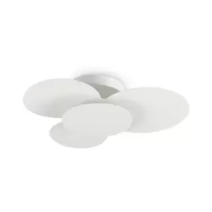 image of Ideal Lux Cloud Circles Decorative Flush Ceiling Light White 52cm 3000K