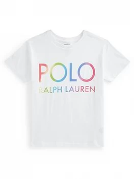 Image of Ralph Lauren Girls Polo T-Shirt - White, Size Age: 7 Years=S, Women