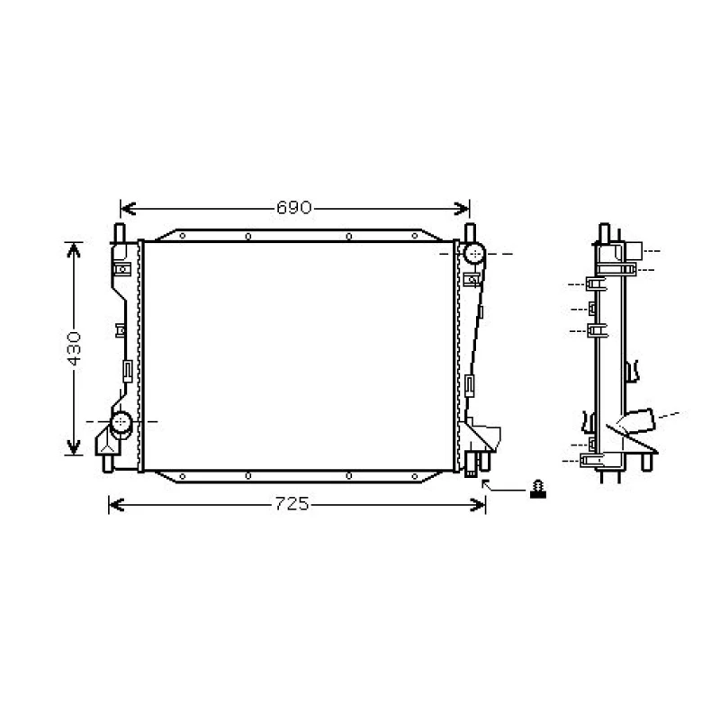 Image of Engine radiator DIEDERICHS DCM3570