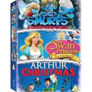 Image of Arthur Christmas / Smurfs Christmas Carol / Swan Princess Christmas DVD
