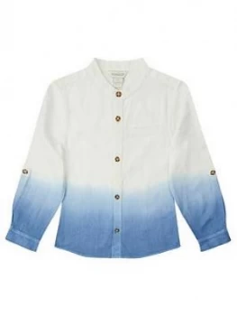 Image of Monsoon Boys Ovie Ombre Shirt - Blue, Size 9-10 Years