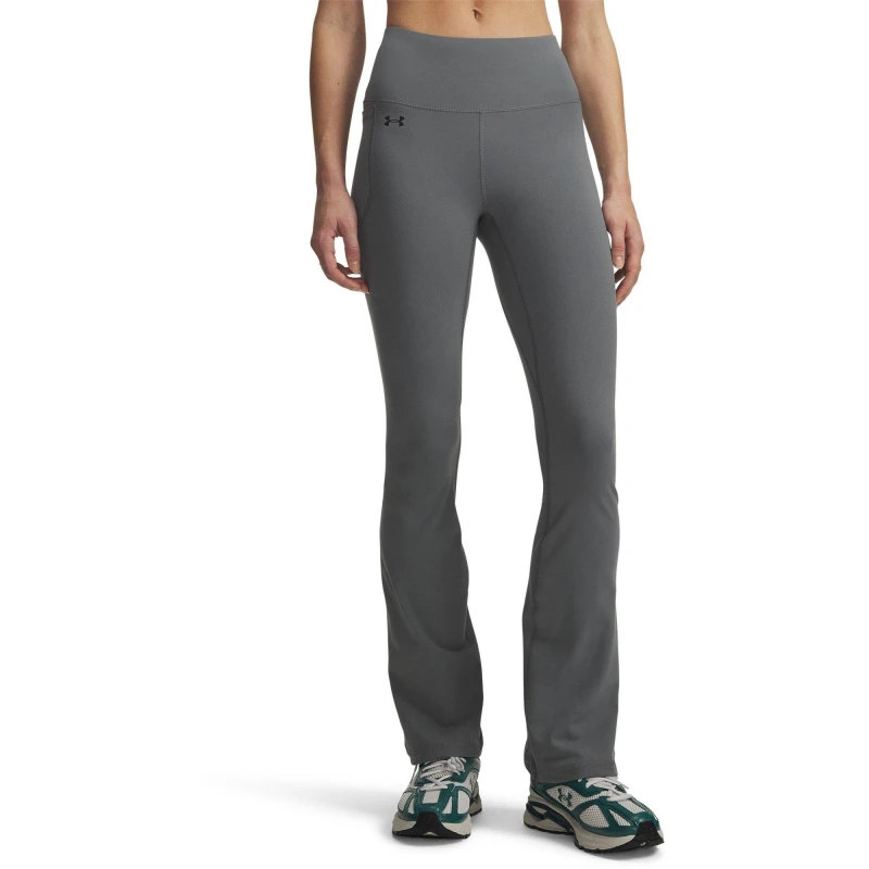 Image of Under Armour Womens Motion Flare Black Performance Gym Leggings Green/Black female 8 (XS)
