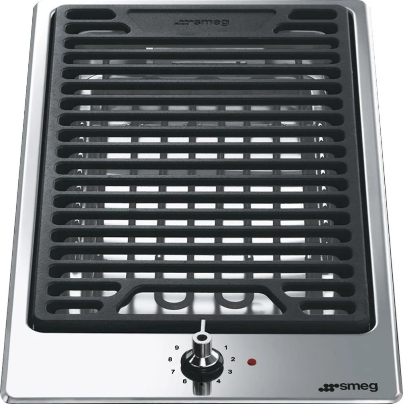 Image of Smeg Classic PGF30B 51cm Stone Grill - Stainless Steel