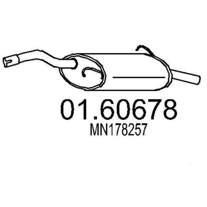 Image of MTS 01.60678 Rear silencer End Silencer (3437)