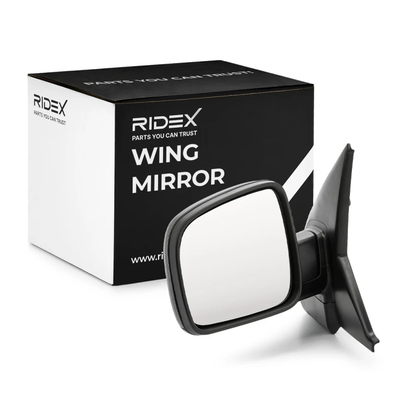 Image of RIDEX 50O0113 Wing mirror Left, black, Manual, Aspherical Outside Mirror (50)