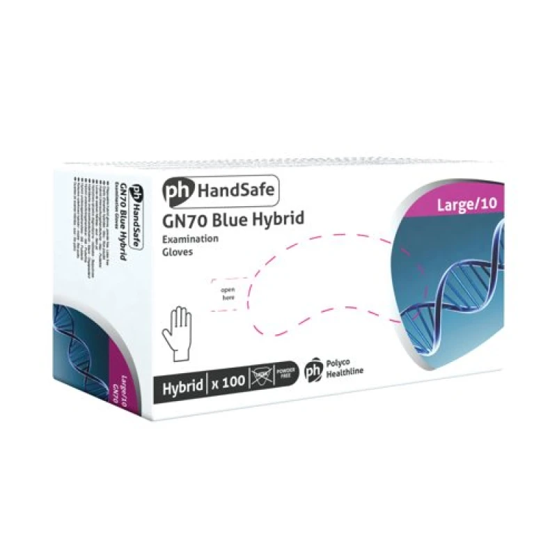 Image of Shield Vinyl/Nitrile Mix Powder Free Gloves L (100 Pack) GN70 LARGE