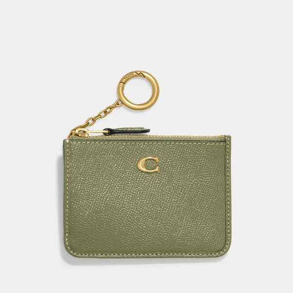 image of Coach Crossgrain Leather Mini ID Skinny Card Case