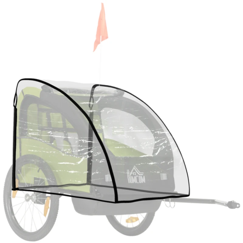 Image of HOMCOM HOMCOM Baby Bike Trailer Cover, Bicycle Trailer Storage Cover Anti Dust Rain
