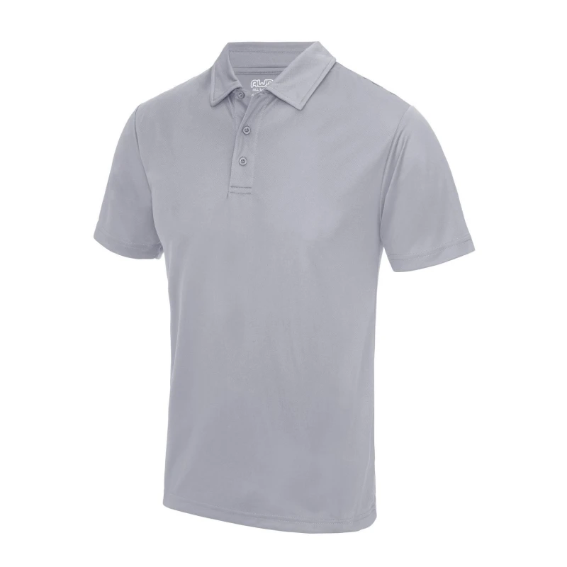 Image of AWDis AWDis Men Just Cool Plain Sports Polo Shirt in Grey Size: Small Grey S Male 5055747876123