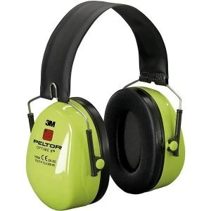 image of 3M PELTOR Optime II H520F Folding Ear Defender Headset SNR31 BlackGreen