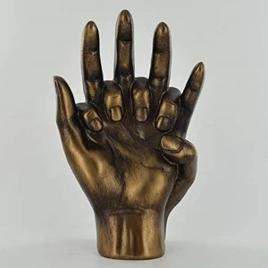 image of Bronze Effect Hands Entwined Ornament