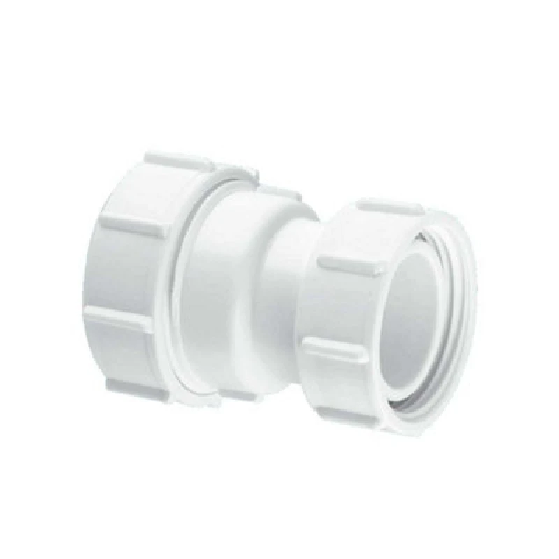 Image of McAlpine S29-LN 1.25" Straight Connector Multifit x BSP Coupling nut White