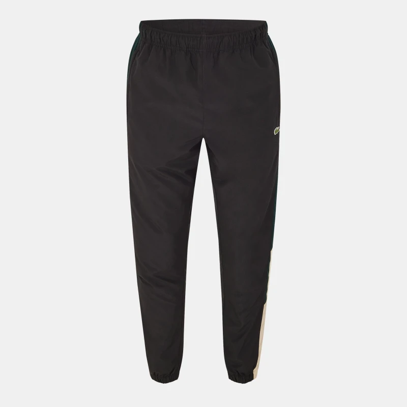 Image of Lacoste Mens Tapered Cuffed Ankle Joggers Black 6XH male S