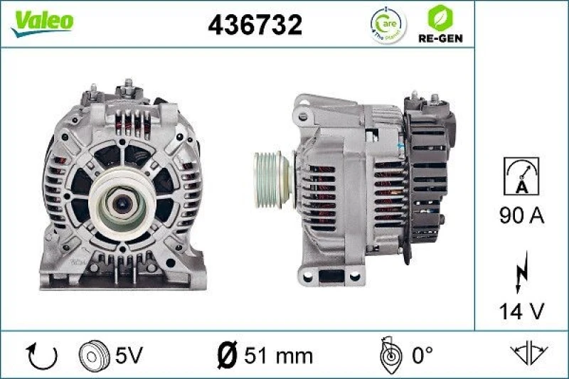 Image of Alternator VALEO 436732