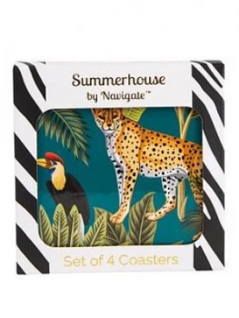 image of Summerhouse By Navigate Madagascar Cheetah Coasters ; Set Of 4