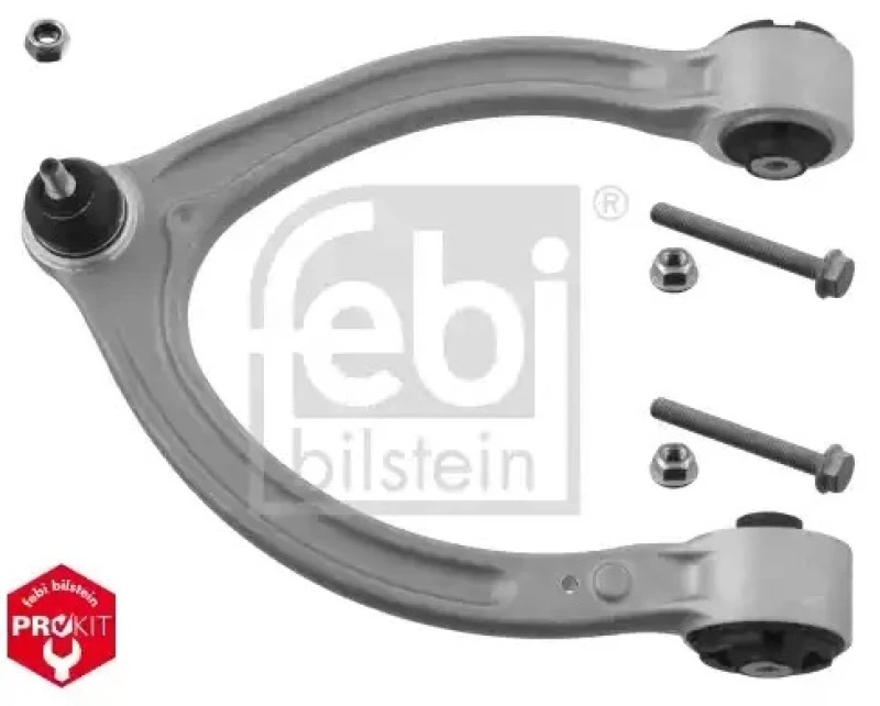 Image of FEBI BILSTEIN 47734 Suspension arm Control Arm, Aluminium, OE Turbo NEW, Upper, with bolts/screws, with nuts Aluminium Track Control Arm (273)
