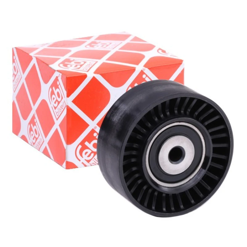Image of FEBI BILSTEIN Idler Pulley with cap 30621 Guide Pulley,Deflection Pulley VW,AUDI,SEAT,Transporter V Bus (7HB, 7HJ, 7EB, 7EJ, 7EF, 7EG, 7HF, 7EC)