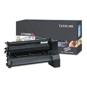 Image of Lexmark C7702MH Magenta Laser Toner Ink Cartridge