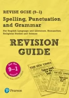 Image of Pearson REVISE GCSE (9-1) Spelling, Punctuation and Grammar Revision Guide : for home learning, 2022 and 2023 assessments and exams